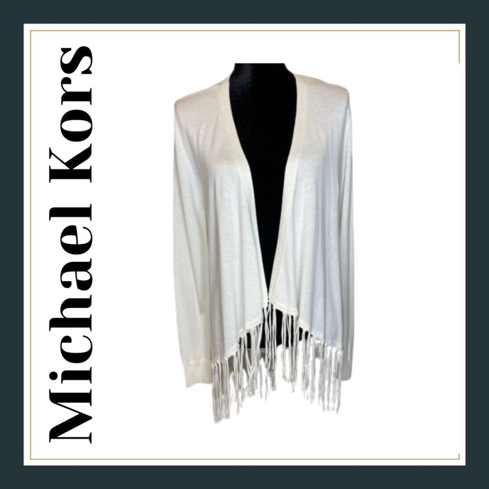 Michael Kors Wrap Sweater Duster Cardigan Size M
